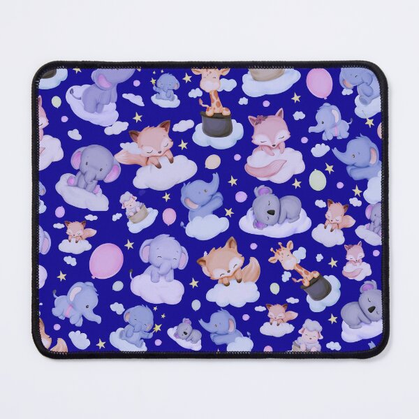 Item preview, Sleepy Cute Cartoon Baby Animals on Clouds designed and sold by MyColorfulDream.