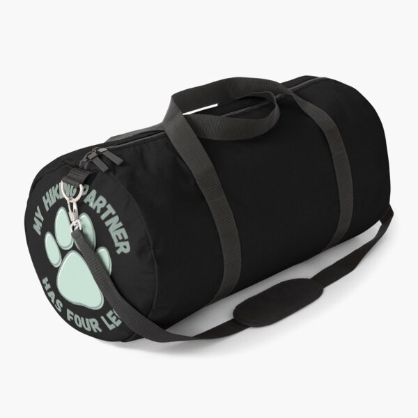 Item preview, cute paw print my hiking partner has four legs (black background) designed and sold by -Lily-Anne-.