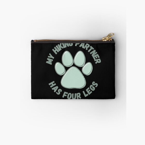 Item preview, cute paw print my hiking partner has four legs (black background) designed and sold by -Lily-Anne-.