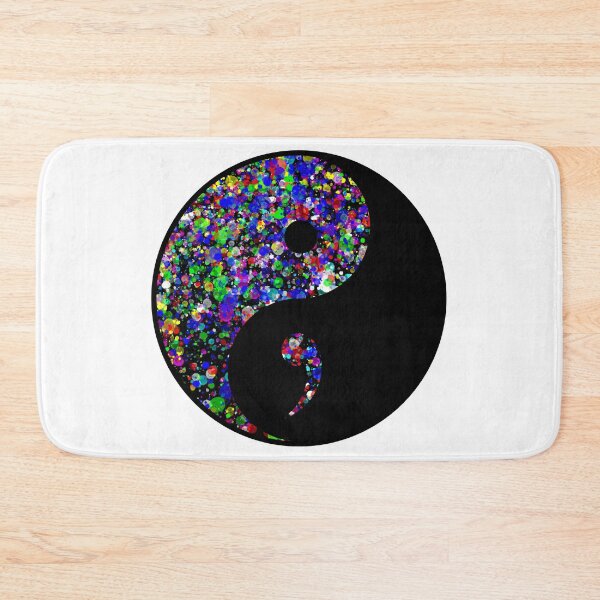 Item preview, Yin Yang Semicolon Suicide Survivor Black Paint Splatter designed and sold by Handstand365.