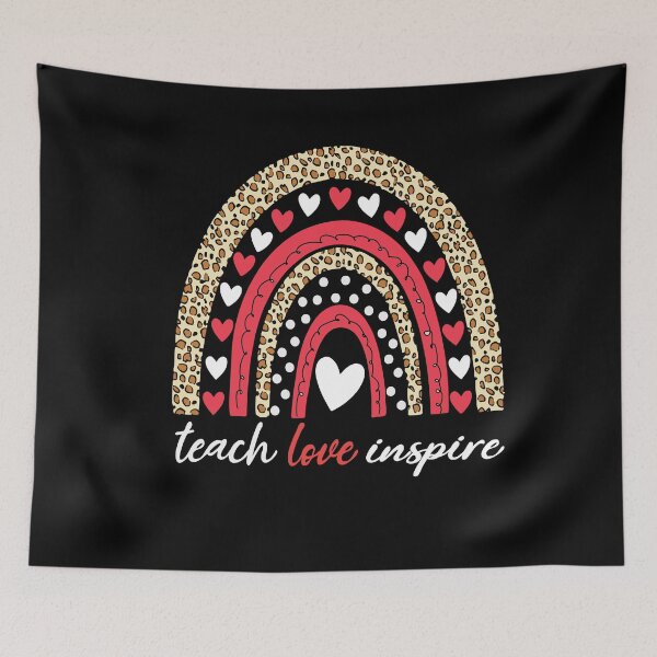 Item preview, Teach Love Inspire Leopard Rainbow designed and sold by SharpThreadZ.