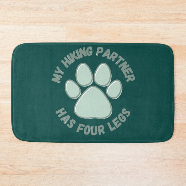 Item preview, Copy of cute paw print my hiking partner has four legs (colored background) designed and sold by -Lily-Anne-.