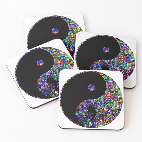 Item preview, Yin Yang Semicolon Suicide Survivor Black Paint Splatter designed and sold by Handstand365.