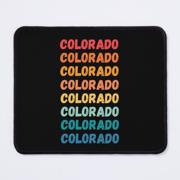 Item preview, COLORADO - repeated retro vintage sunset colors with a distressed design effect Graphic T-Shirt | Essential T-shirt designed and sold by printdot.