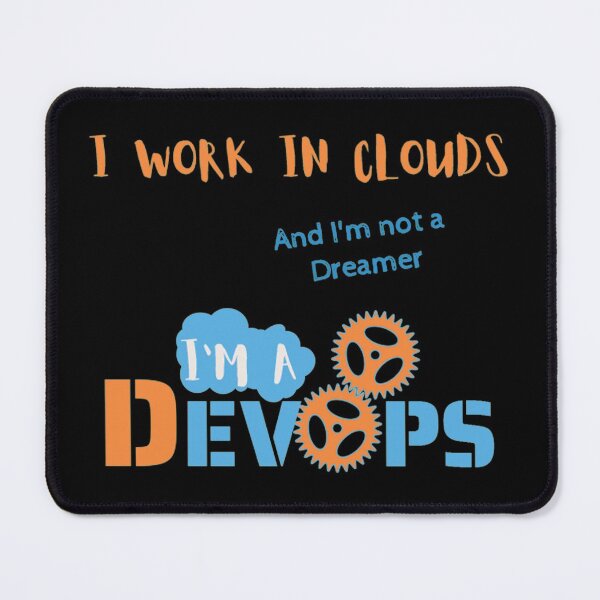 Item preview, DevOps Working in Clouds - IT Nerd Black designed and sold by IrinchiDE.