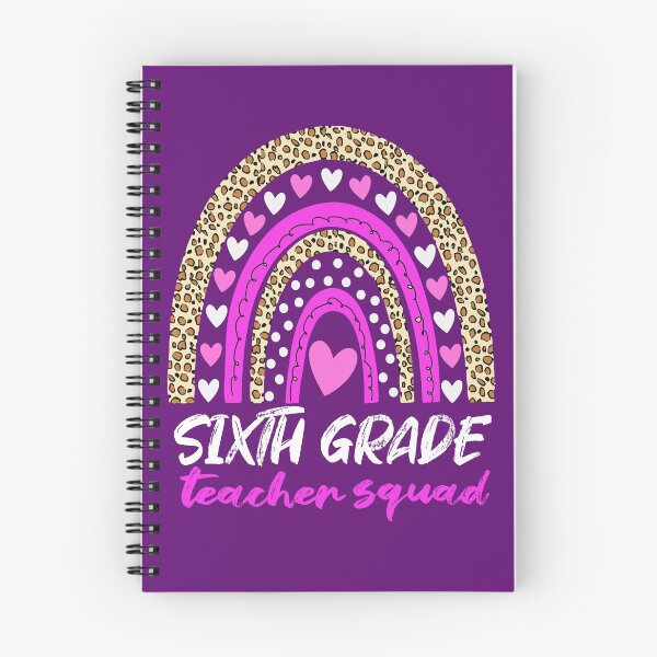 Item preview, Sixth Grade Teacher Squad Leopard Rainbow designed and sold by SharpThreadZ.