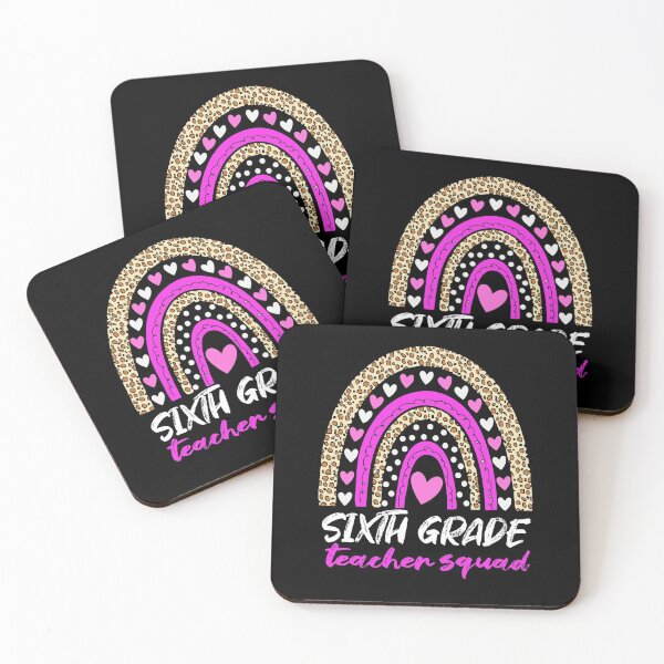 Item preview, Sixth Grade Teacher Squad Leopard Rainbow designed and sold by SharpThreadZ.