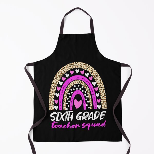 Item preview, Sixth Grade Teacher Squad Leopard Rainbow designed and sold by SharpThreadZ.