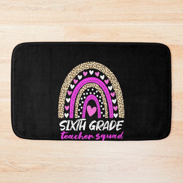 Item preview, Sixth Grade Teacher Squad Leopard Rainbow designed and sold by SharpThreadZ.