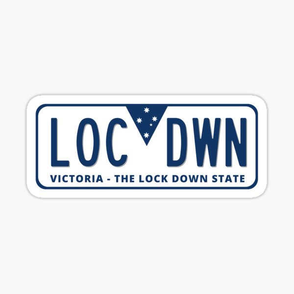 aussie-covid-lock-down-number-plates-victoria-loc-dwn-sticker-for