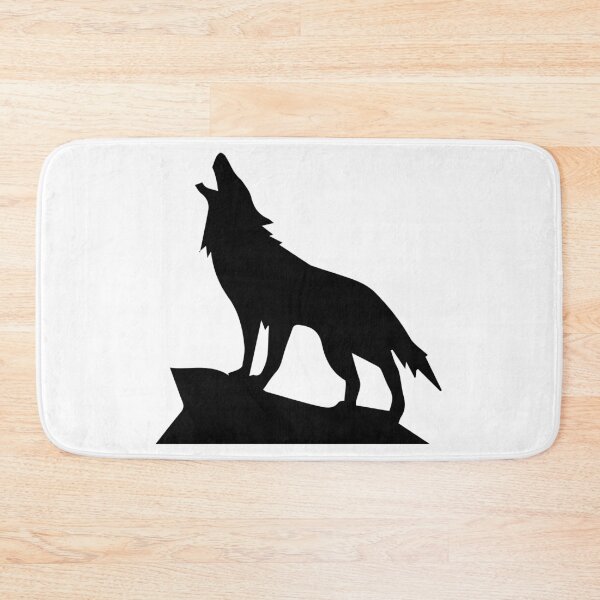 Item preview, Wolf on rock black silhouette  designed and sold by DIQDESIGN.