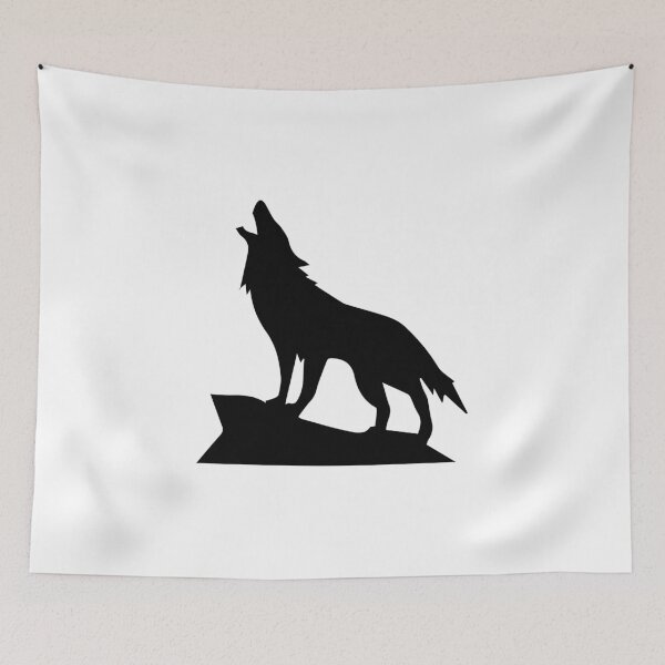 Item preview, Wolf on rock black silhouette  designed and sold by DIQDESIGN.