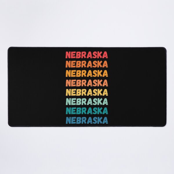 Item preview, NEBRASKA - repeated retro vintage sunset colors with a distressed design effect Graphic T-Shirt | Essential T-shirt designed and sold by printdot.