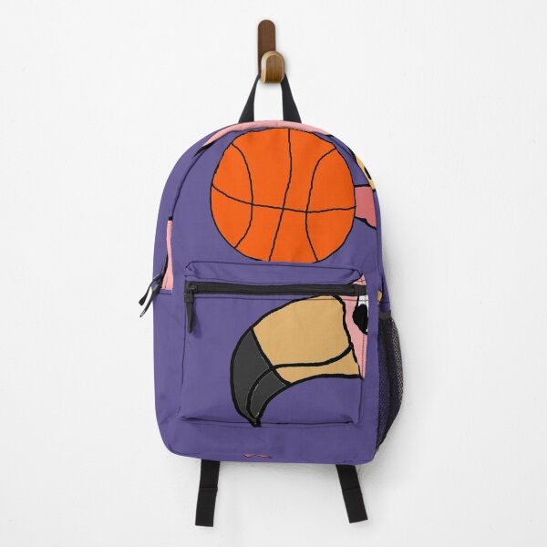 Item preview, Funny Pink Flamingo Bird Playing Basketball Cartoon designed and sold by Nature's Fancy.