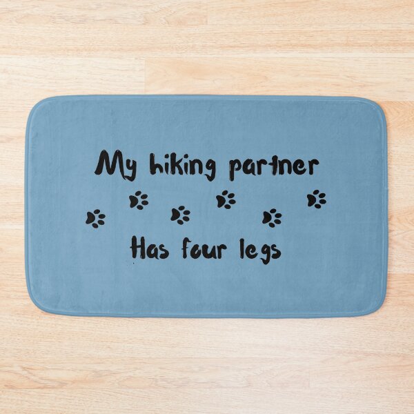 Item preview, paw print trail my hiking partner has four legs (colored background) designed and sold by -Lily-Anne-.