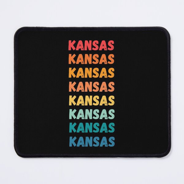 Item preview, KANSAS - repeated retro vintage sunset colors with a distressed design effect Graphic T-Shirt | Essential T-shirt designed and sold by printdot.
