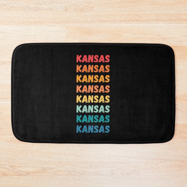 Item preview, KANSAS - repeated retro vintage sunset colors with a distressed design effect Graphic T-Shirt | Essential T-shirt designed and sold by printdot.