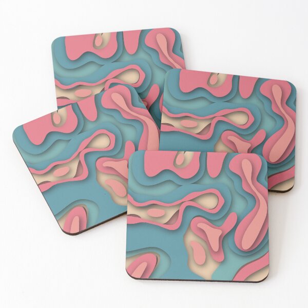 Item preview, Abstract swirl Blue and Peach designed and sold by Cattigal.