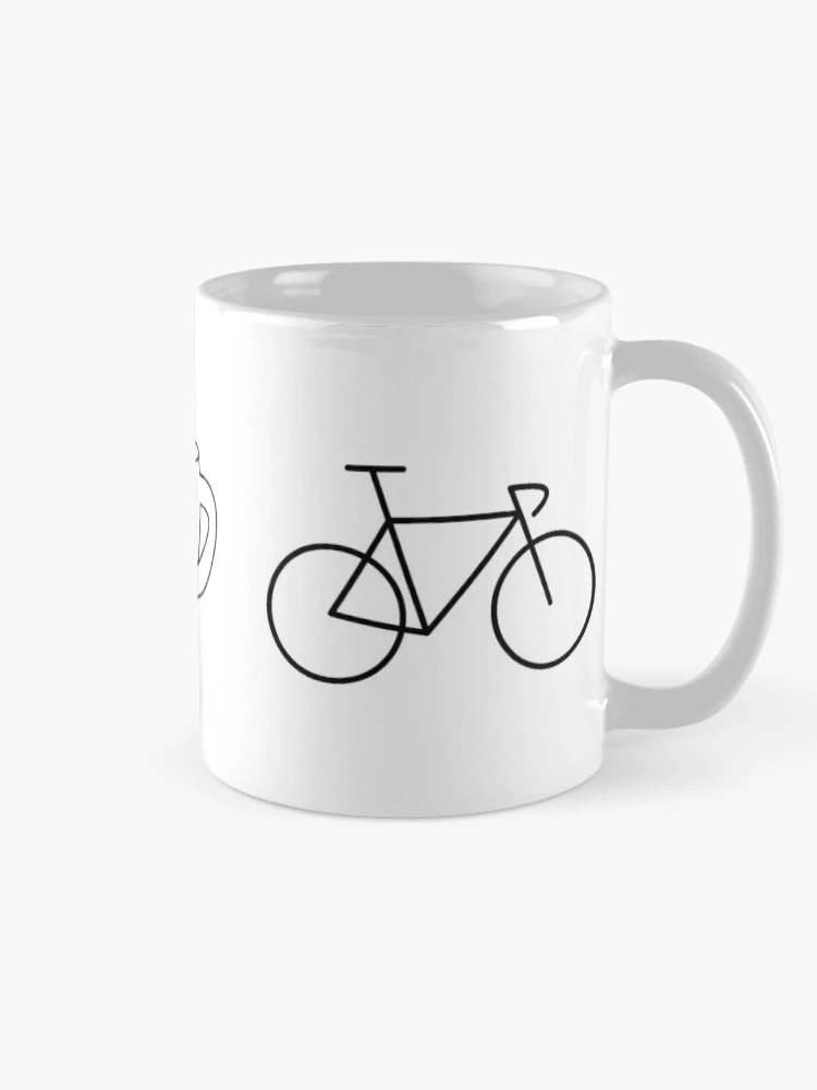 Thumbnail 3 of 6, Coffee Mug, Cyclist Routine Sleep Coffee Ride Repeat designed and sold by RabeDesigns.