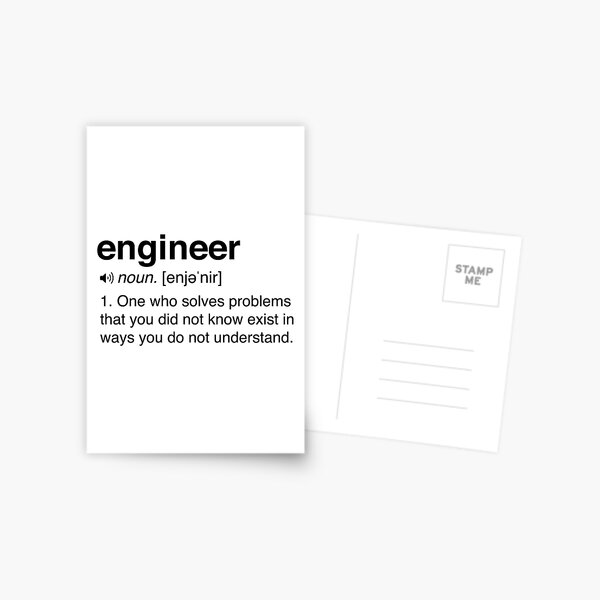 Funny Engineer Definition Postcard