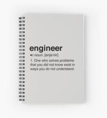 Funny Engineer Definition Spiral Notebook