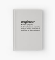 Funny Engineer Definition Hardcover Journal