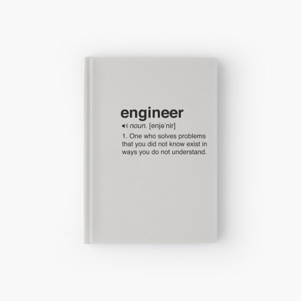 Funny Engineer Definition Hardcover Journal
