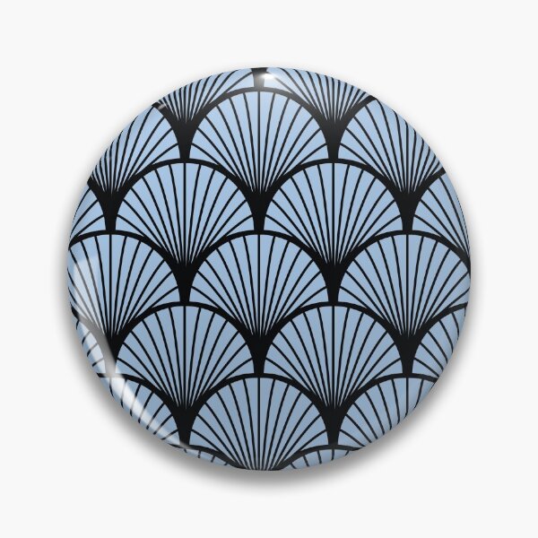Item preview, Art Deco Fan - Pastel Blue designed and sold by TWPCdesigns.
