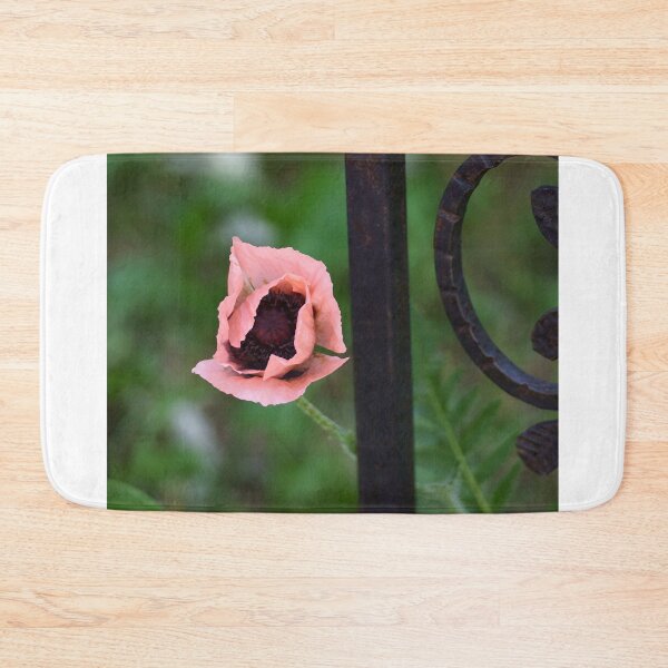 Item preview, Pink Poppy with Wrought Iron designed and sold by Vivar Photo.
