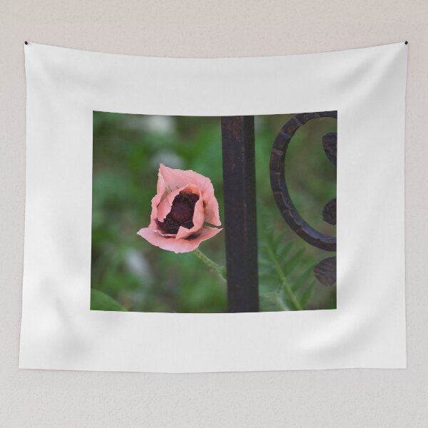 Item preview, Pink Poppy with Wrought Iron designed and sold by Vivar Photo.