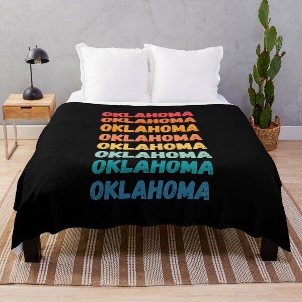 Item preview, OKLAHOMA - repeated retro vintage sunset colors with a distressed design effect Graphic T-Shirt | Essential T-shirt designed and sold by printdot.