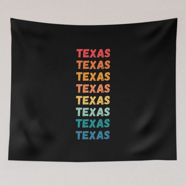 Item preview, TEXAS - repeated retro vintage sunset colors with a distressed design effect Graphic T-Shirt | Essential T-shirt designed and sold by printdot.
