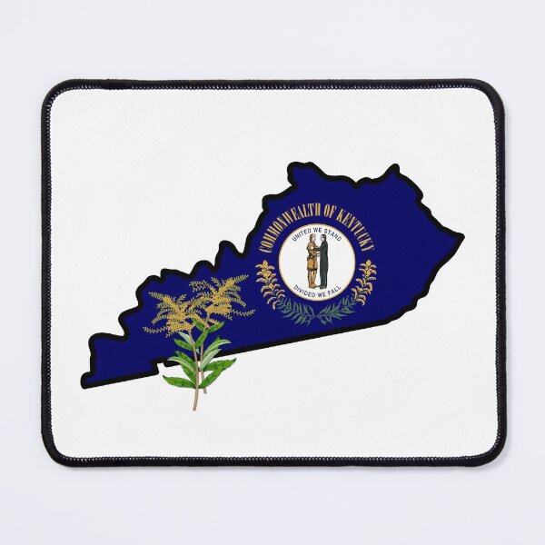 Item preview, State of Kentucky Flag with State Flower Giant Goldenrod designed and sold by Gsallicat.