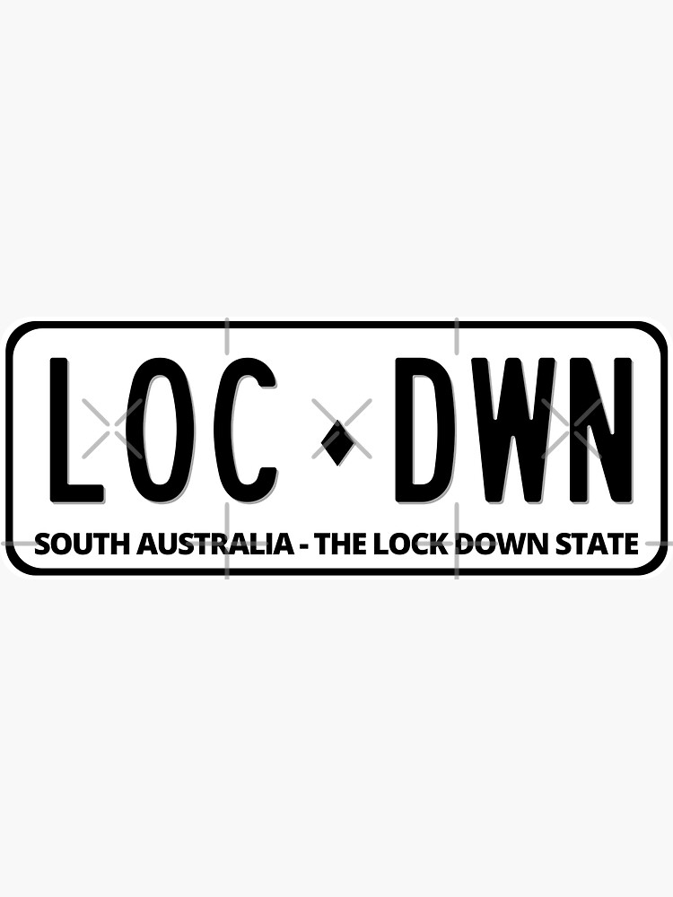 "Aussie COVID Lock Down Number Plates South Australia LOCDWN