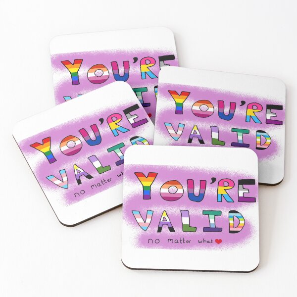 Item preview, you're valid pride art designed and sold by EmoGayWorm.