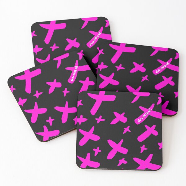 Item preview, Pink crosses, stamped designed and sold by Aitanaperez-art.