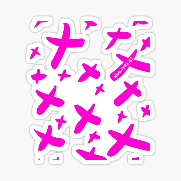 Item preview, Pink crosses, stamped designed and sold by Aitanaperez-art.