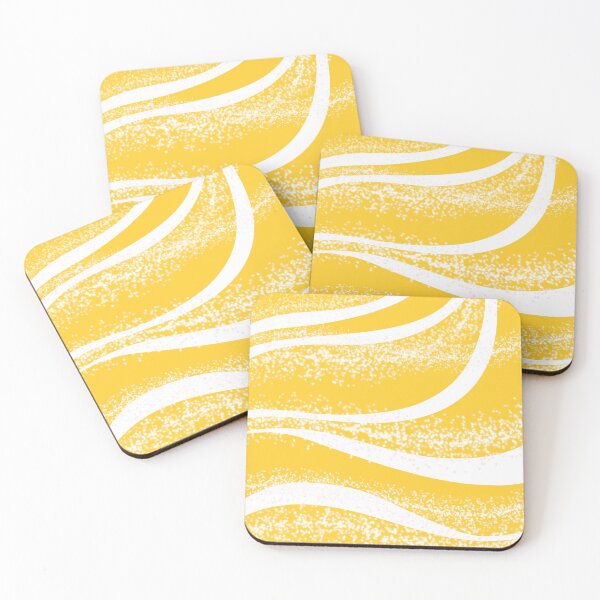 Item preview, Sparkly Waves Abstract in Yellow and White designed and sold by kierkegaard.
