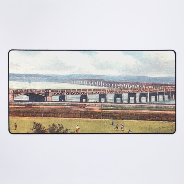 Aperçu de l'œuvre Illustration vintage du pont Tay à Dundee créée et vendue par yourscotland.