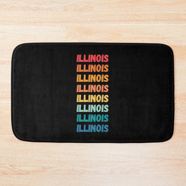Item preview, ILLINOIS  - repeated retro vintage sunset colors with a distressed design effect Graphic T-Shirt | Essential T-shirt designed and sold by printdot.