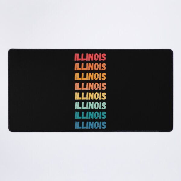 Item preview, ILLINOIS  - repeated retro vintage sunset colors with a distressed design effect Graphic T-Shirt | Essential T-shirt designed and sold by printdot.