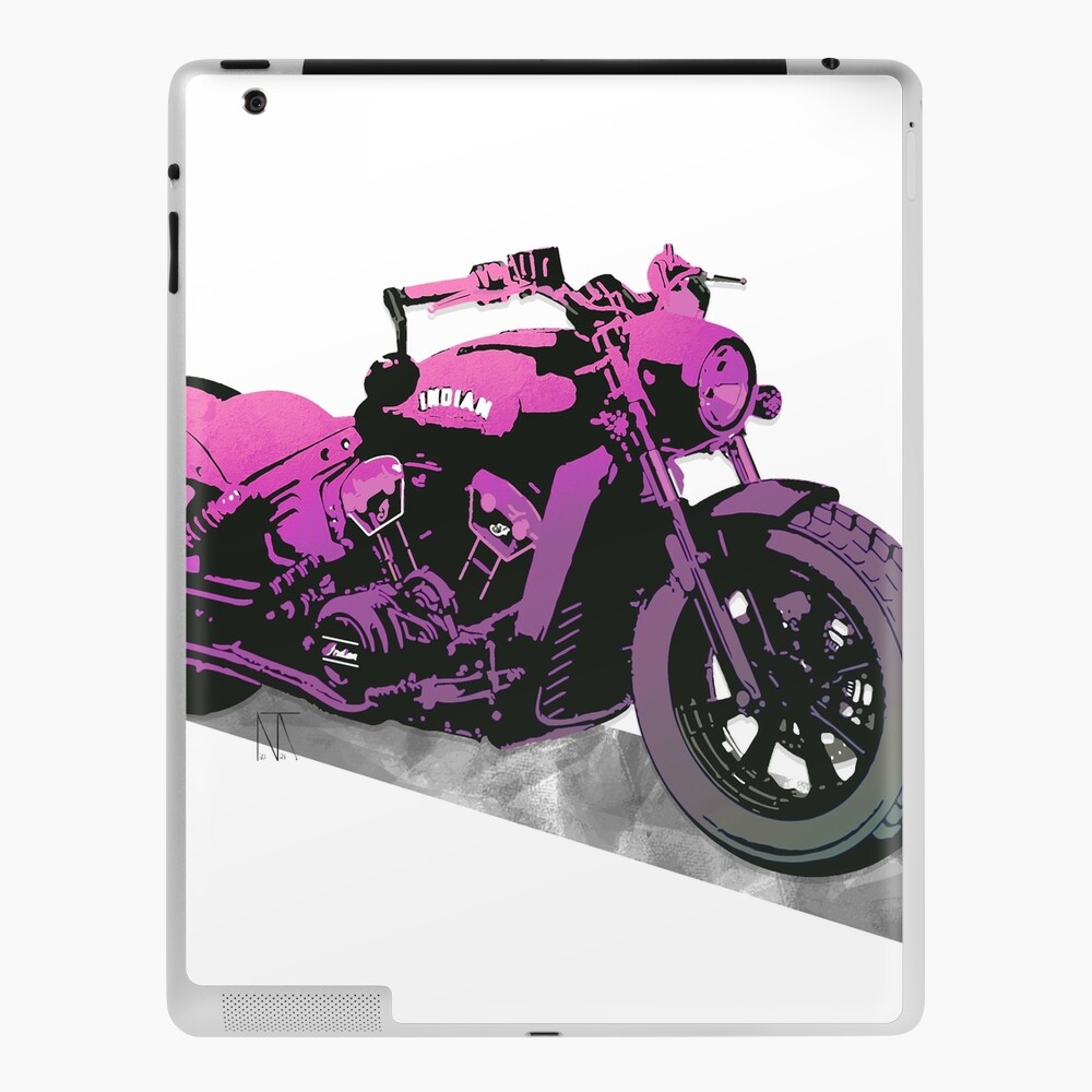 pink bobber motorcycle