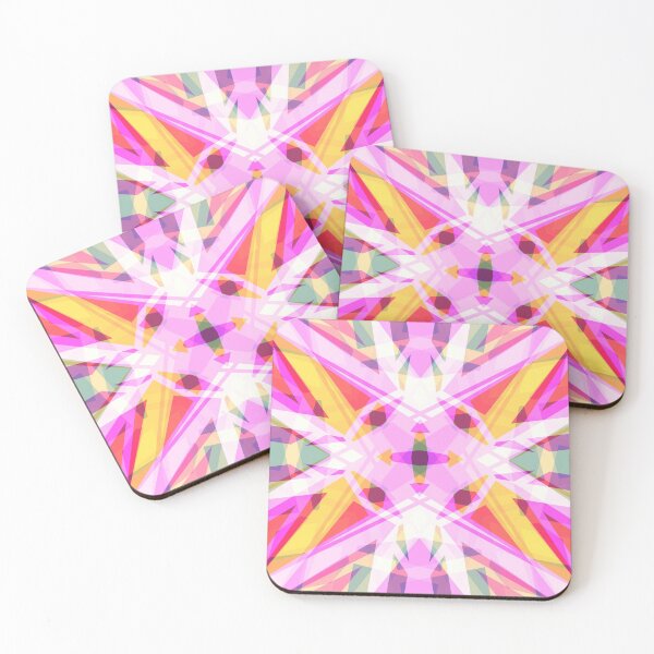 Item preview, Colorful Summer Pink Yellow Green Geometric Star Pattern Mosaic designed and sold by PatternPerfect.