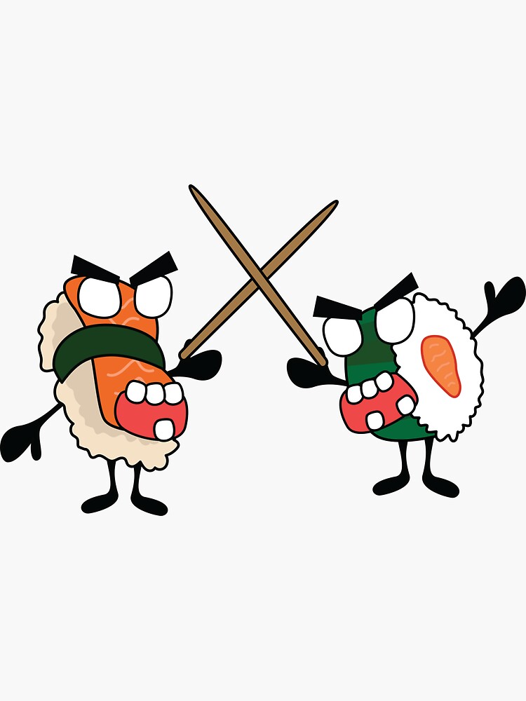 angry dueling zombie sushi by shortstack