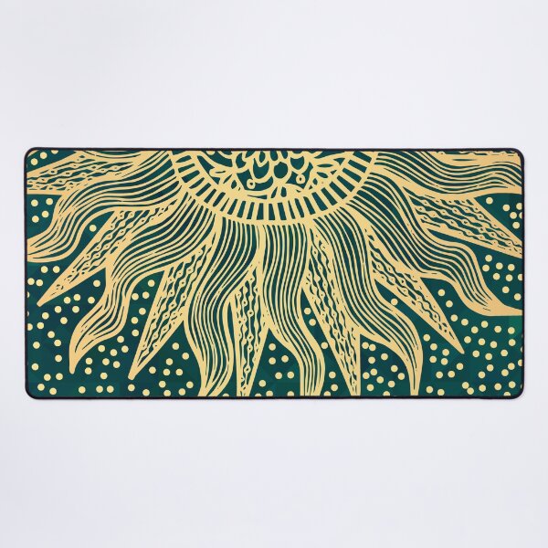 Item preview, Emerald Gold Sun Mandala Green Confetti designed and sold by Julie Erin Designs.