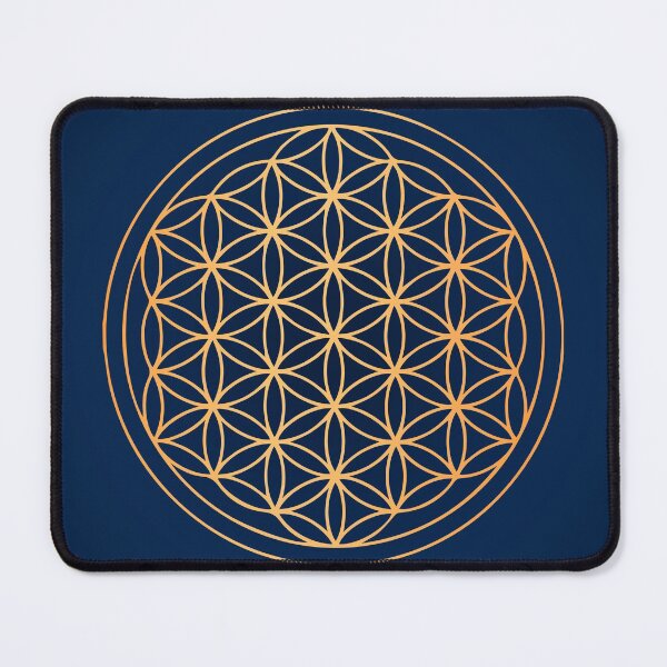 Item preview, Blue and Gold Flower of Life Mandala designed and sold by Julie Erin Designs.