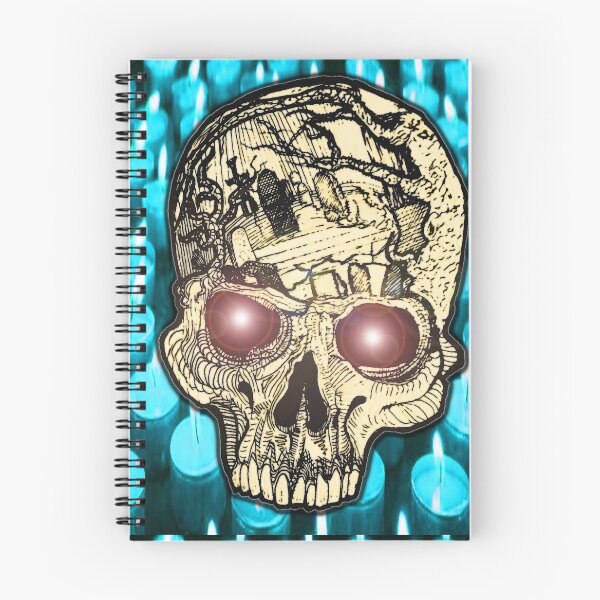 Item preview, espdzines skull & blue candels designed and sold by EspDzines.