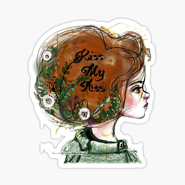 Cursing Cameo - Kiss My Ass Sticker