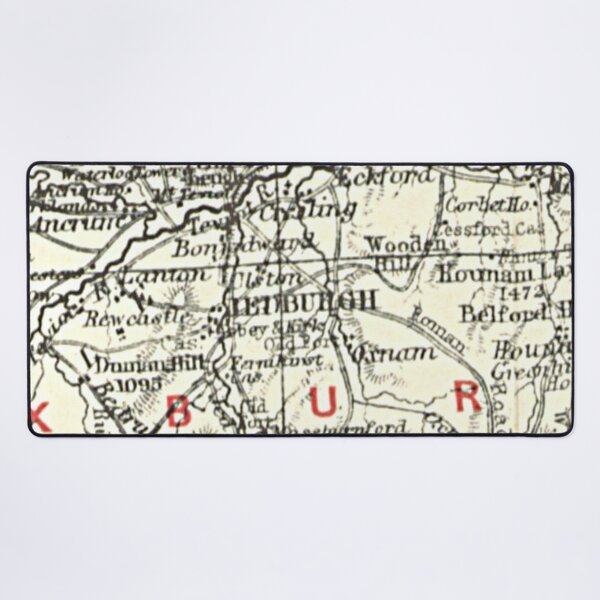 JEDBURGH & surrounding area map 1899 Desk Mat