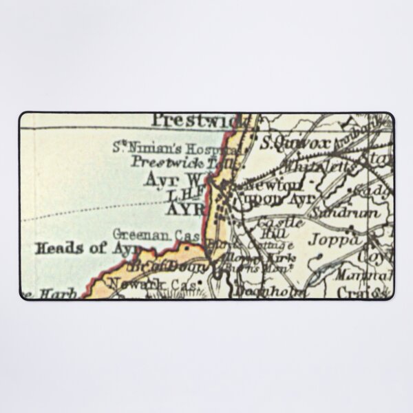 Item preview, AYR & surrounding area map 1899 designed and sold by yourscotland.